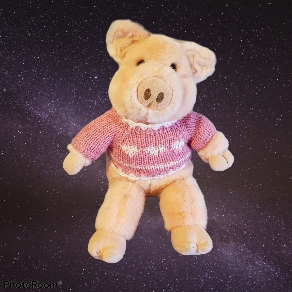𝅺ANIMALAND Pink Pig 15" Plush Stuffed Animal Toy